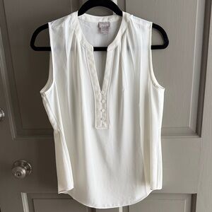 Chicos Ivory Sleeveless Blouse